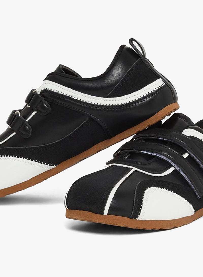 Styli Women Black Double Velcro Strap Sneakers - Image 3